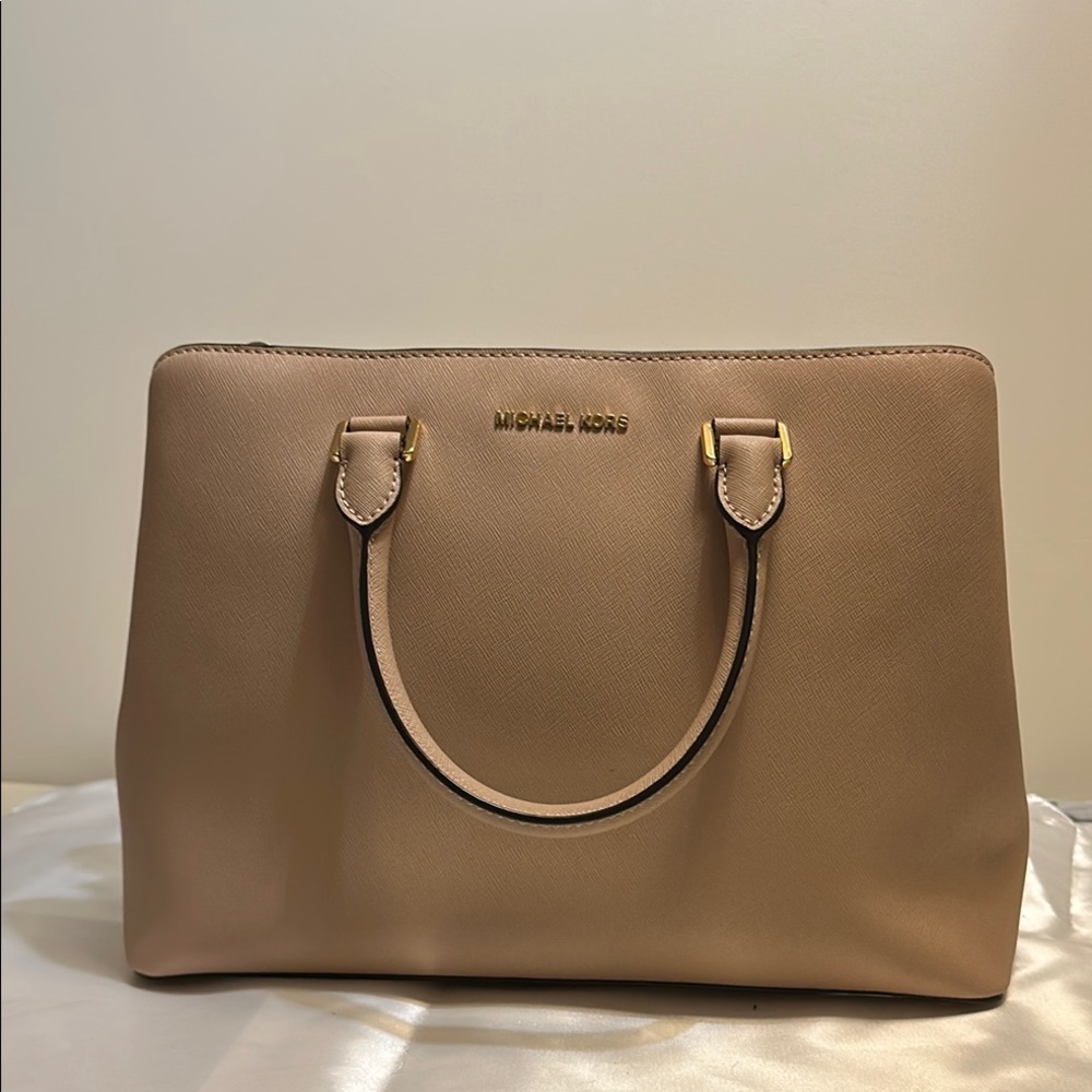 Michael Kors Blush Satchel with Gold Accents